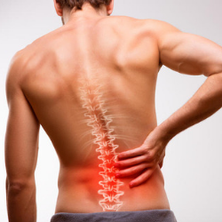 Man with a back injury